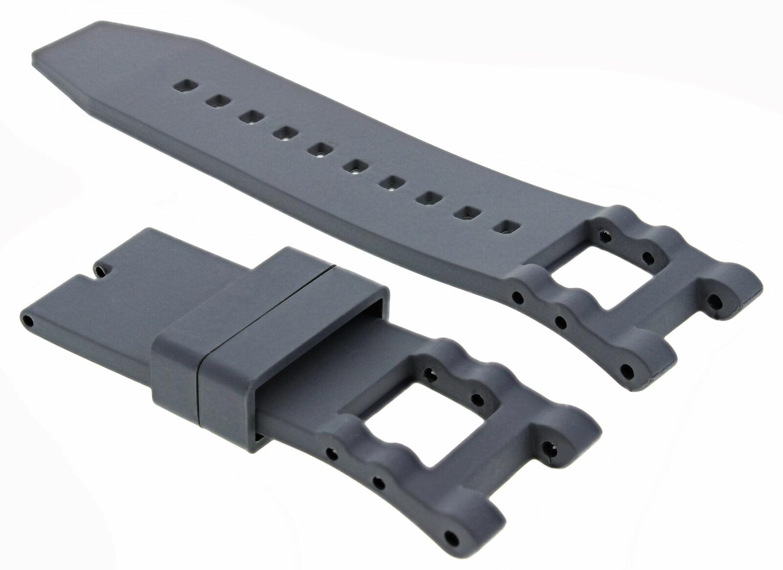 Ewatchparts Silicon Rubber Watch Band Strap Compatible With Invicta Subaqua Noma IIi 6043 5511 5512 Gray