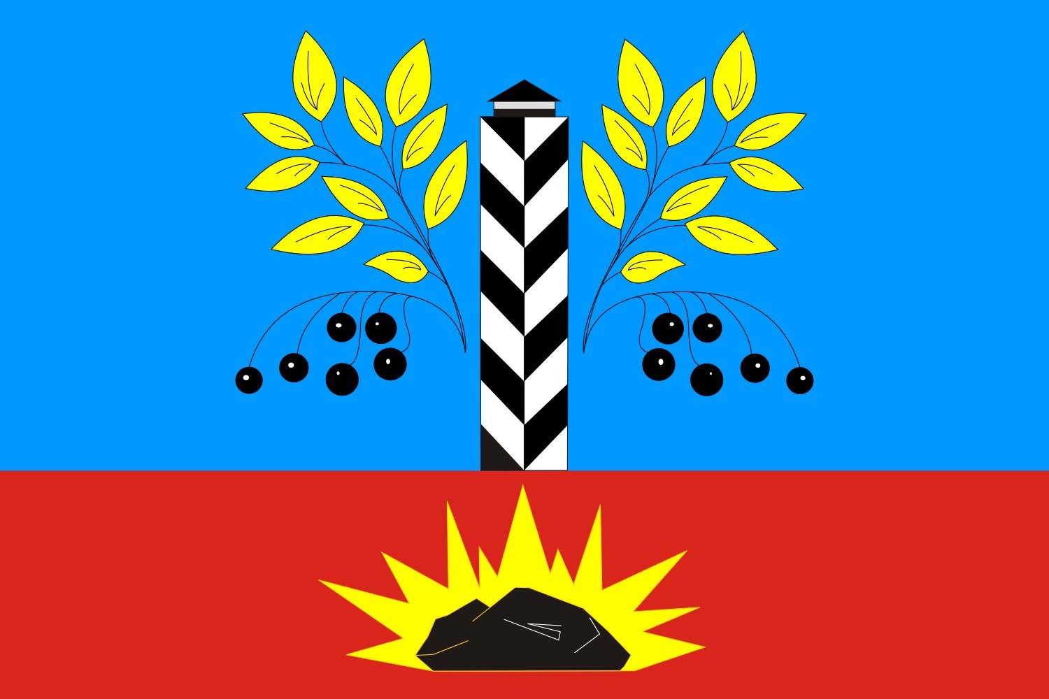 Drapeau Cheremkhovo Russie pavillon grand format Irkutsk Oblast résistant