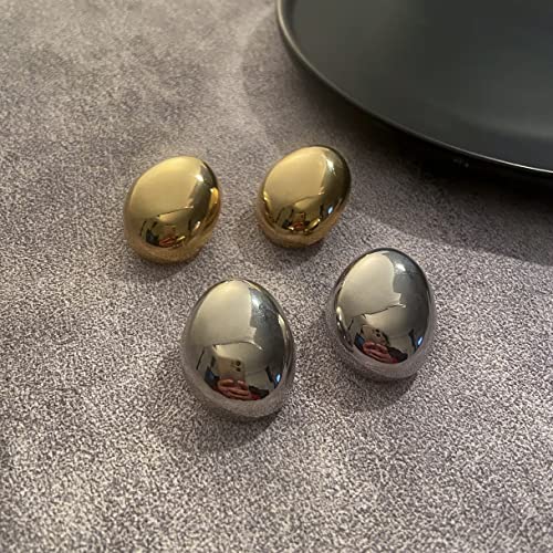Tear Drop Earrings Dupes For Women, Lightweight Waterdrop Chunky Gold Hoops Hypoallergenic Earrings With 18K Real Gold Plated Trendy Jewelry For Teen Girls (Round-Gold) #TOP6