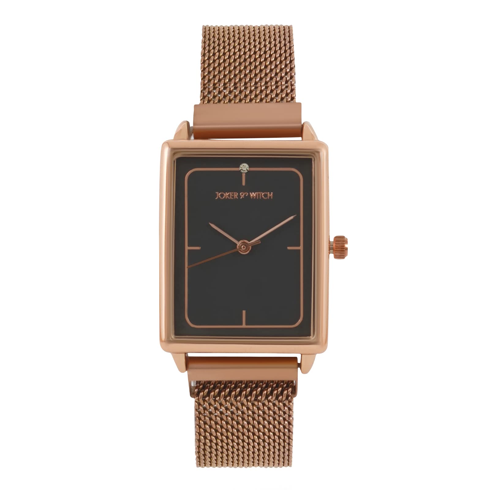Joker & Witch Quad Grey Dial Rose Gold Stainless Steel Mesh Analogue Watch for Women (B0BBFJD183) Amazon Price History, Amazon Price Tracker