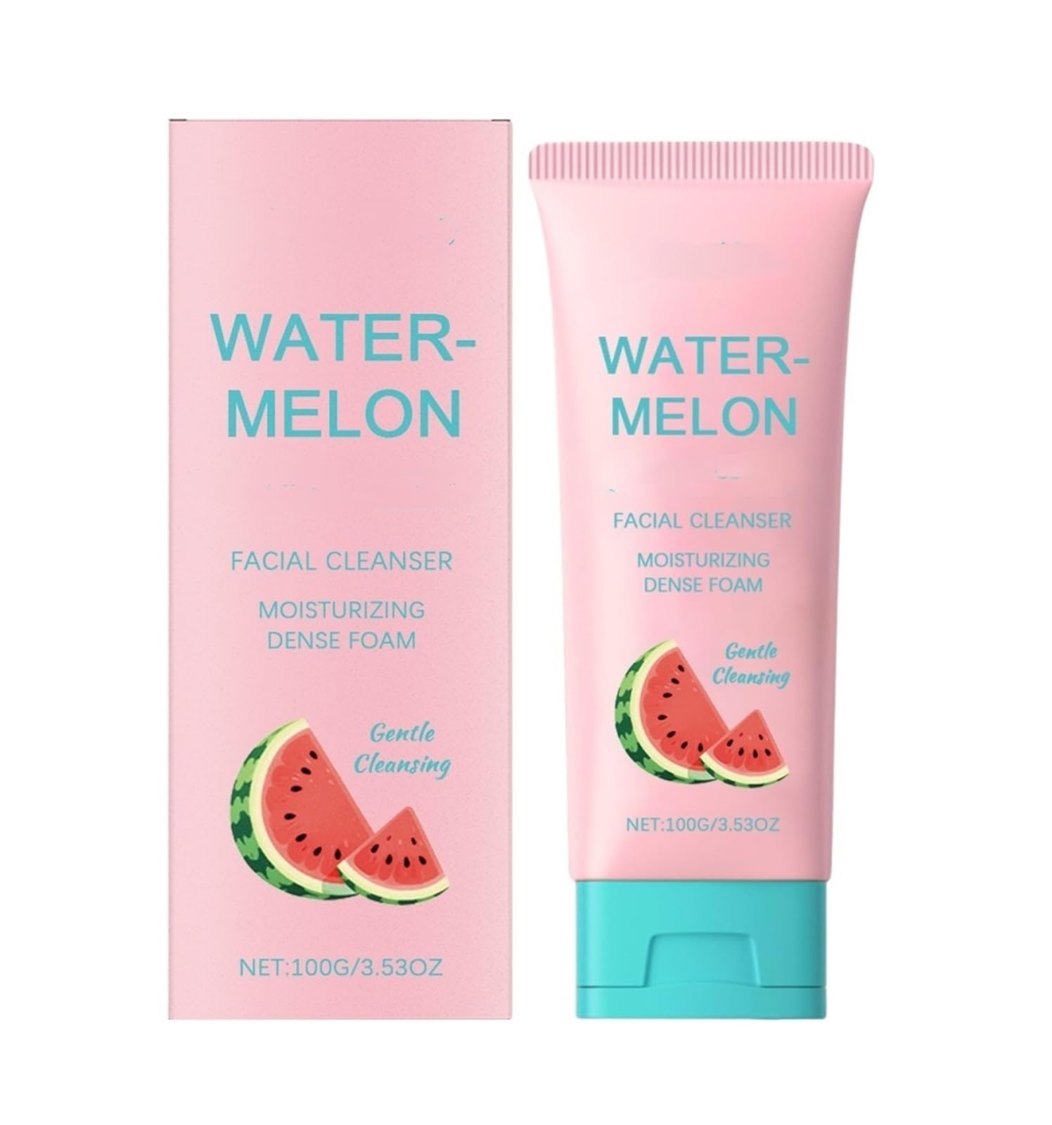 100 grammi di detergente schiumogeno all'anguria, rimuove l'olio in eccesso e le impurità dal viso nutrendo la pelle(2pcs)