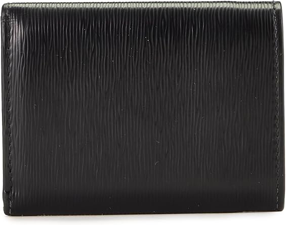 Pre-loved Black Vitello Move Compact Wallet, Black
