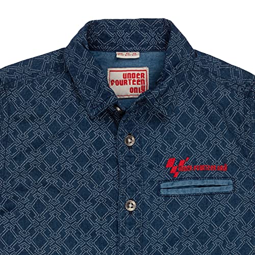Image of Under Fourteen Only Boys Shirt, 100% Cotton Half Slevees Narrow Collar Regular Fit Printed Shirts for Kids Boys.