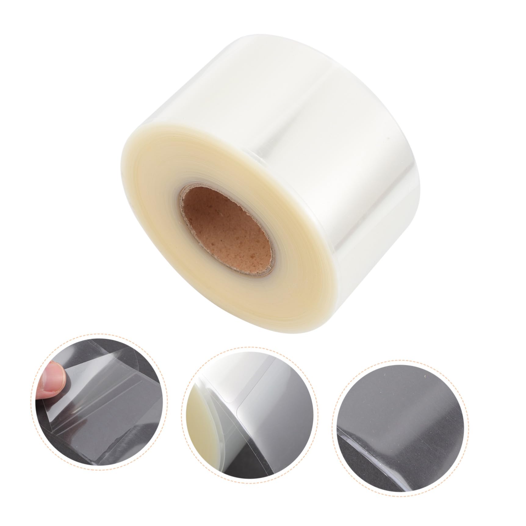 Hemobllo Etichette Adesive Trasparenti PVC 52X103 MM, 500 Pezzi Impermeabili per Codici a Barre Biblioteca, Protezione Permanente per Libri Ufficio e Progetti Manuali