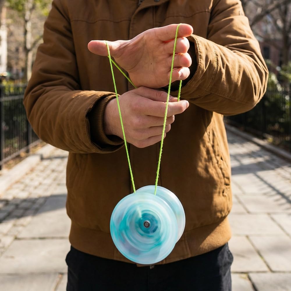 Offstring Yoyo - Profi Trick-JoJo für Kinder & Erwachsene | Modernes Offstring-Jojo mit Ersatzschnüren, Premium-Kugellager und SkillAddicts Yoyo-App. Extra breit und robust