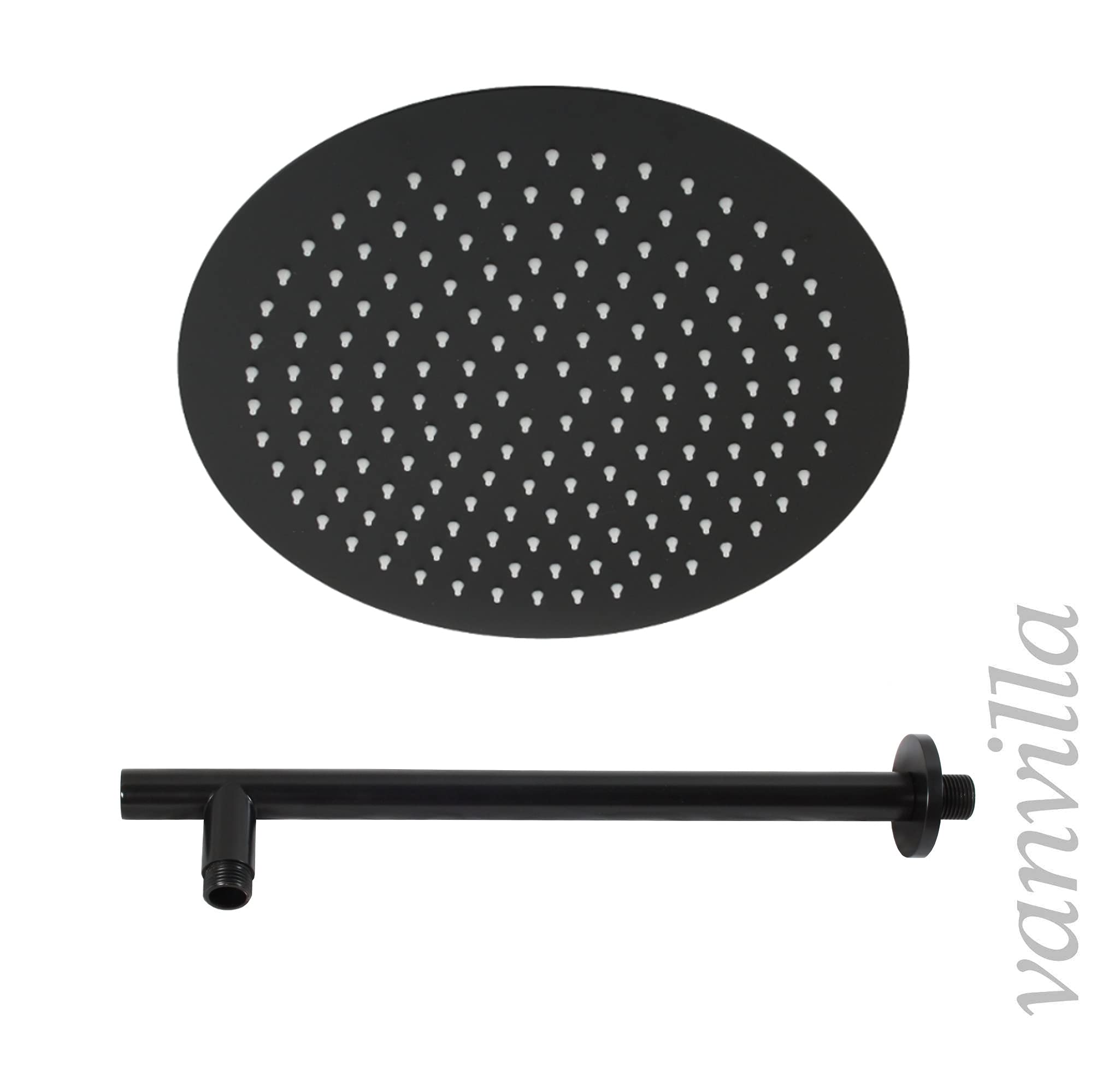 vanvilla Duschsystem Unterputz mit Duscharmatur Hansgrohe schwarz HGS10-ob