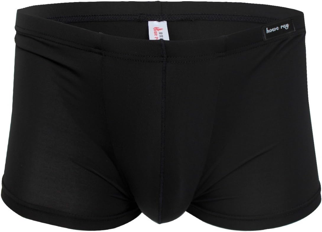 FEESHOW Men's Silky Boxer Briefs Shorts Bugle Pouch Underwear