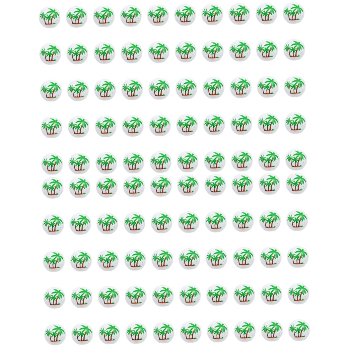 STOBOK 100 Pcs Coconut Tree Wooden Bead Hawaii Beads Garland Pineapple Charms Hawaiian Decor Tassel Garland Multipurpose DIY Bead Colorful Bags Wooden