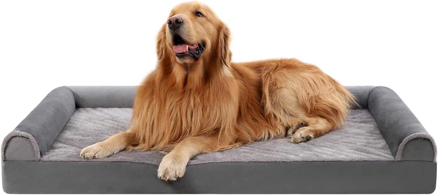 ROYALS RORE Dog Beds Orthopadic XXL Bed Waterproof Layer for Labrador, Bulldog, Retriever, Poodle, Large Breed dogbed 47X29X4 (GREY01) (B0CW3NJJLK) Amazon Price History, Amazon Price Tracker