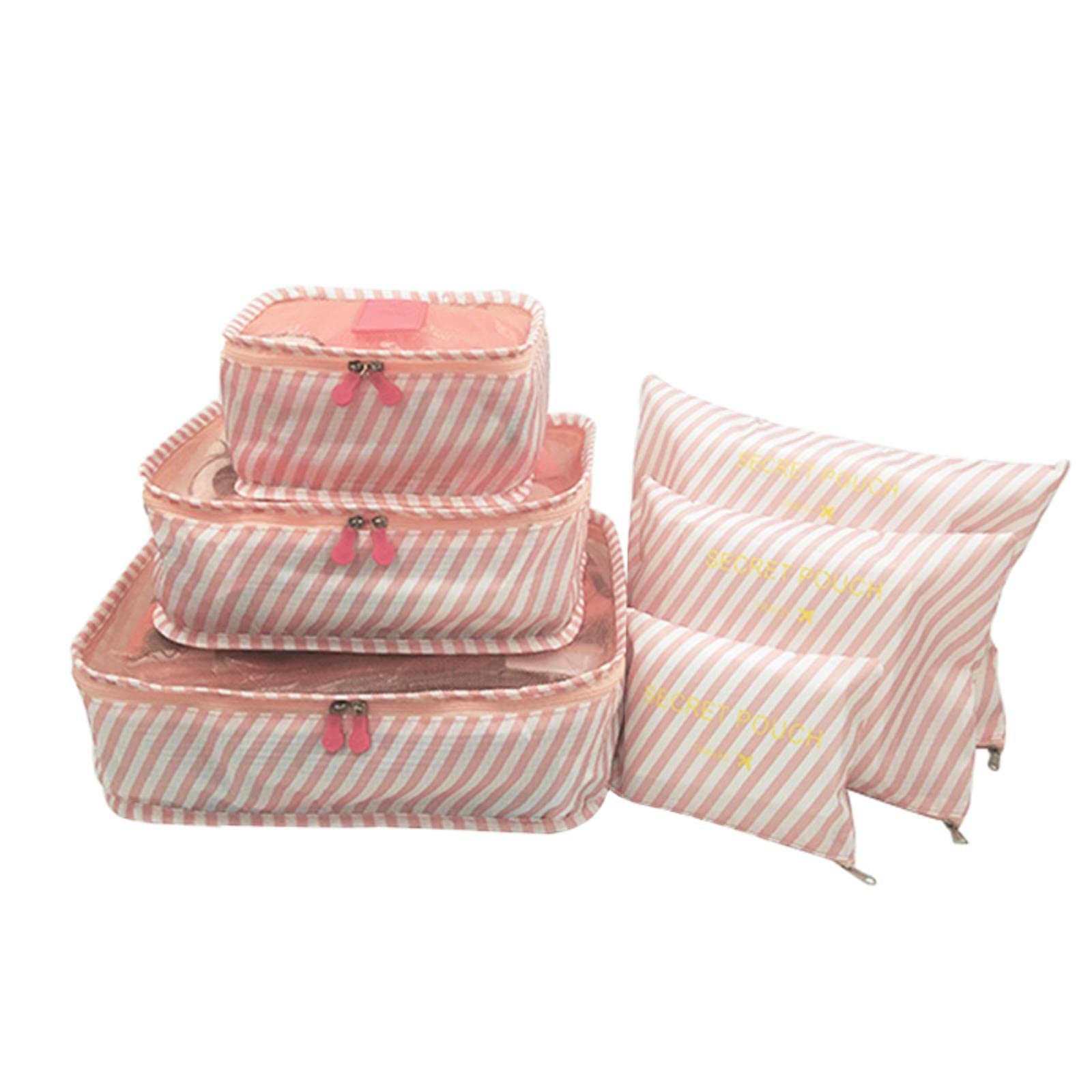 6 szt. Organizator podróży Torby do przechowywania Przenośny organizer do bagażu Wodoodporne ubrania Tidy Bag Walizka Pakowanie Cube Case-Cactus