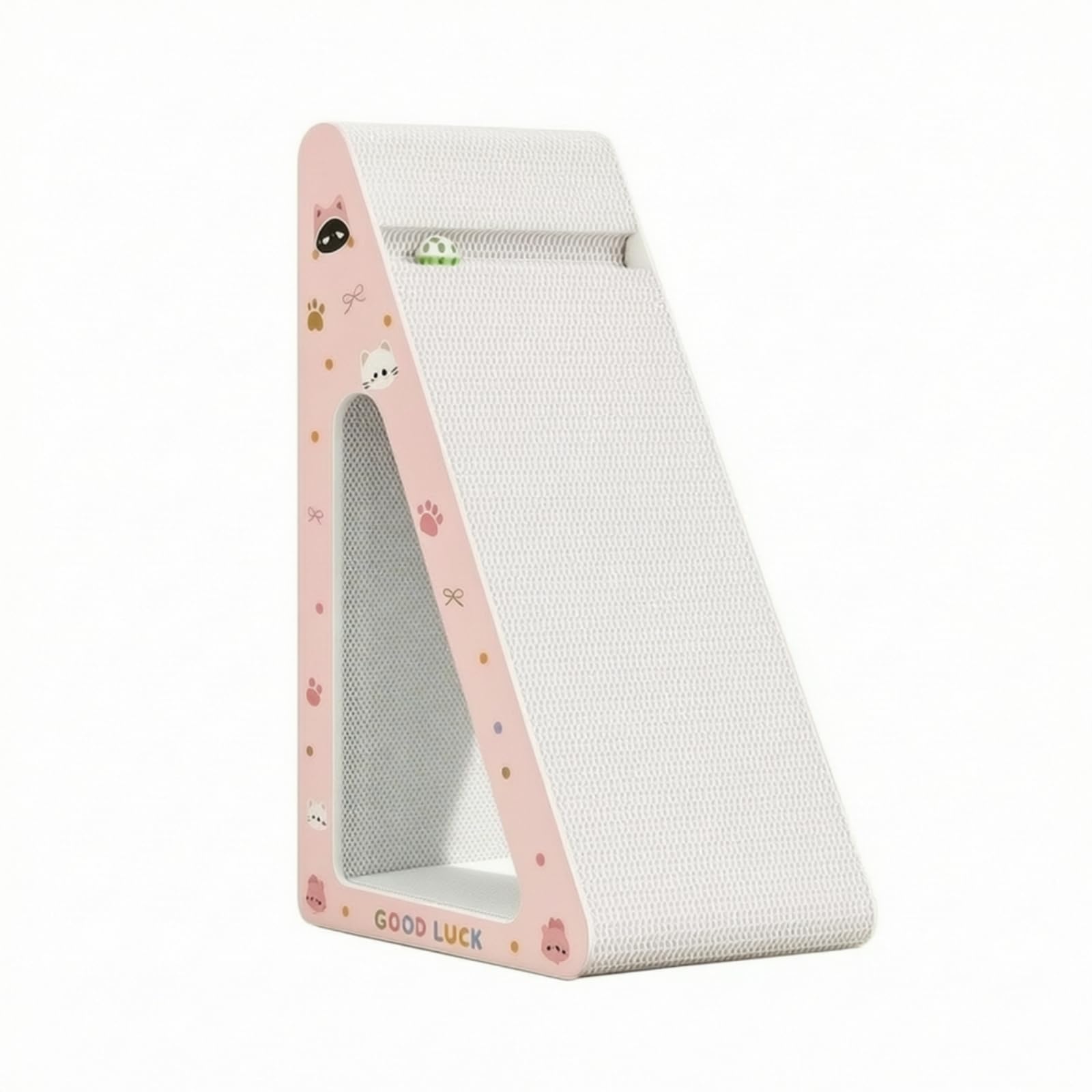 Griffoir pour Chat Griffoir Grattoir Poteau Jouet avec Carton Ondulé Forme Triangle avec Ouverture pour Grimper Se Reposer et Entretenir Adapté aux Chatons et Protection des Meubles Maison