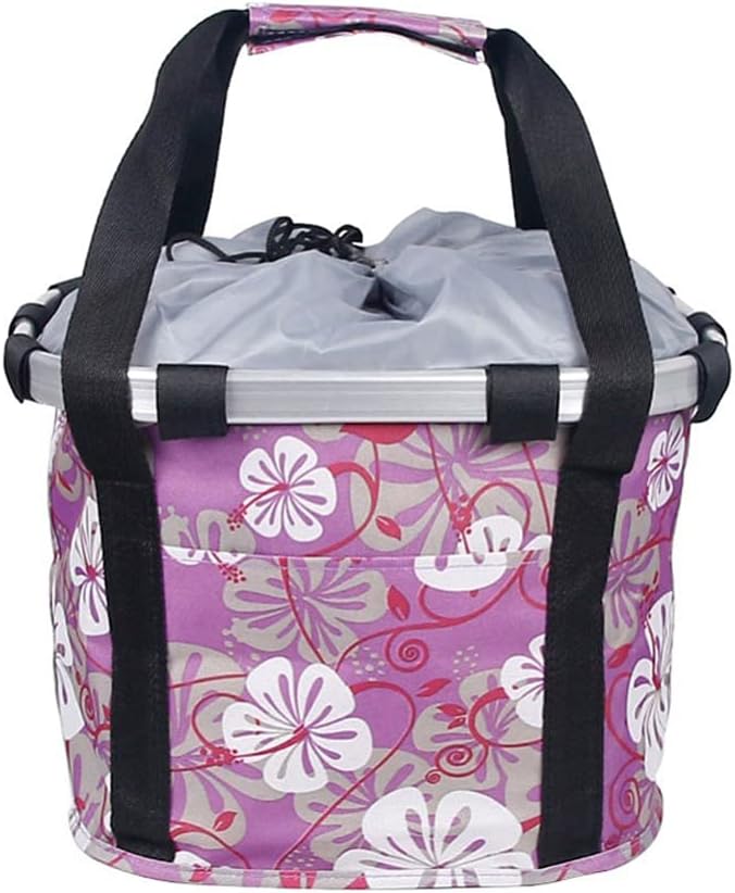 Bike Basket,Dog Bike Basket with Zipper Pocket | Detachable Bicycle Front Dog Carrier with Handle Bike Accessories for Women Pet Grocery Shopping Picnic