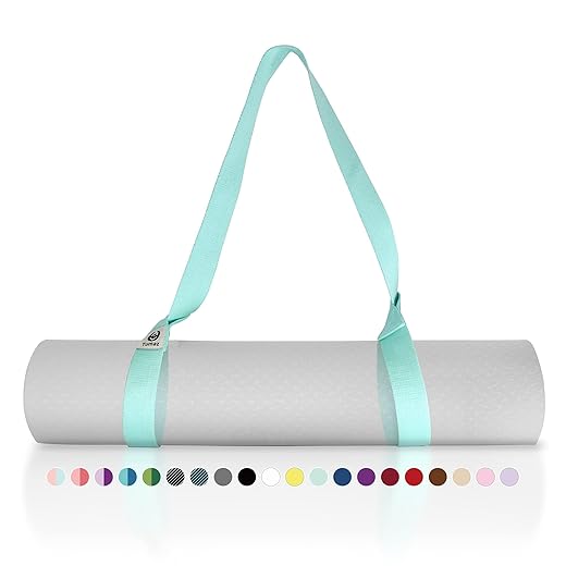 Tumaz Yoga Mat Strap [MAT NOT Included] (15+ Colors, 2 Sizes Options) with Extra Thick, Durable and Comfy Delicate Texture | The Must-Have Multi-Purpose Strap/Carrier for Your Yoga/ Exercise Mat