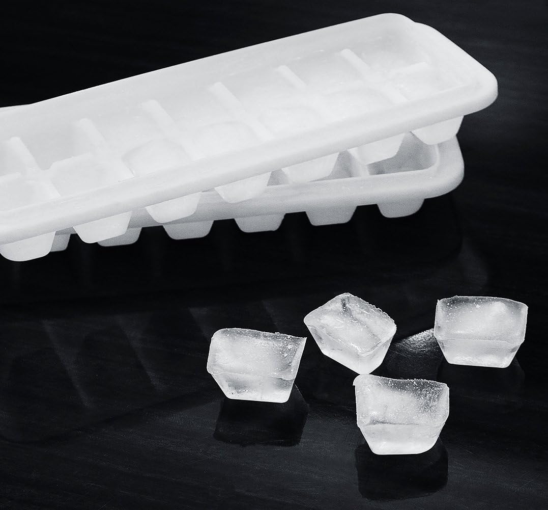 Ice Cube Trays With Lid - Set of 2 Ice Trays By ChefLand | Easy Release, Stackable, Compact, Odorless, BPA-Free Ice Molding Trays For Whiskey, Cold Drinks, Cocktails & Juices (Blue)