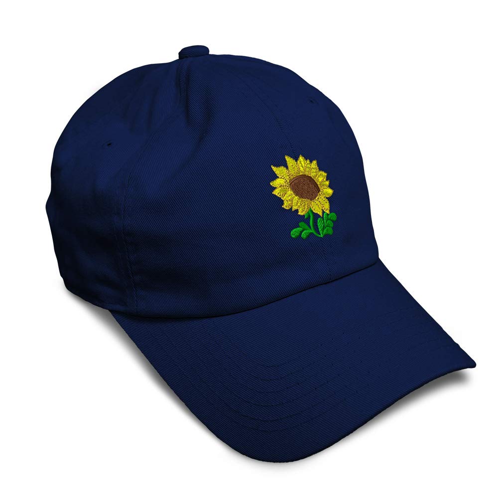 Speedy ProsSoft Baseball Cap Plants Fringe Sunflower Embroidery Flowers and Plants Cotton Dad Hats for Men & Women