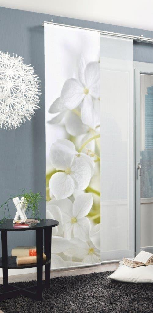 Home Fashion 87353-701 Panneau Japonais Polyester H:245 x W: 60 cm - BLANC