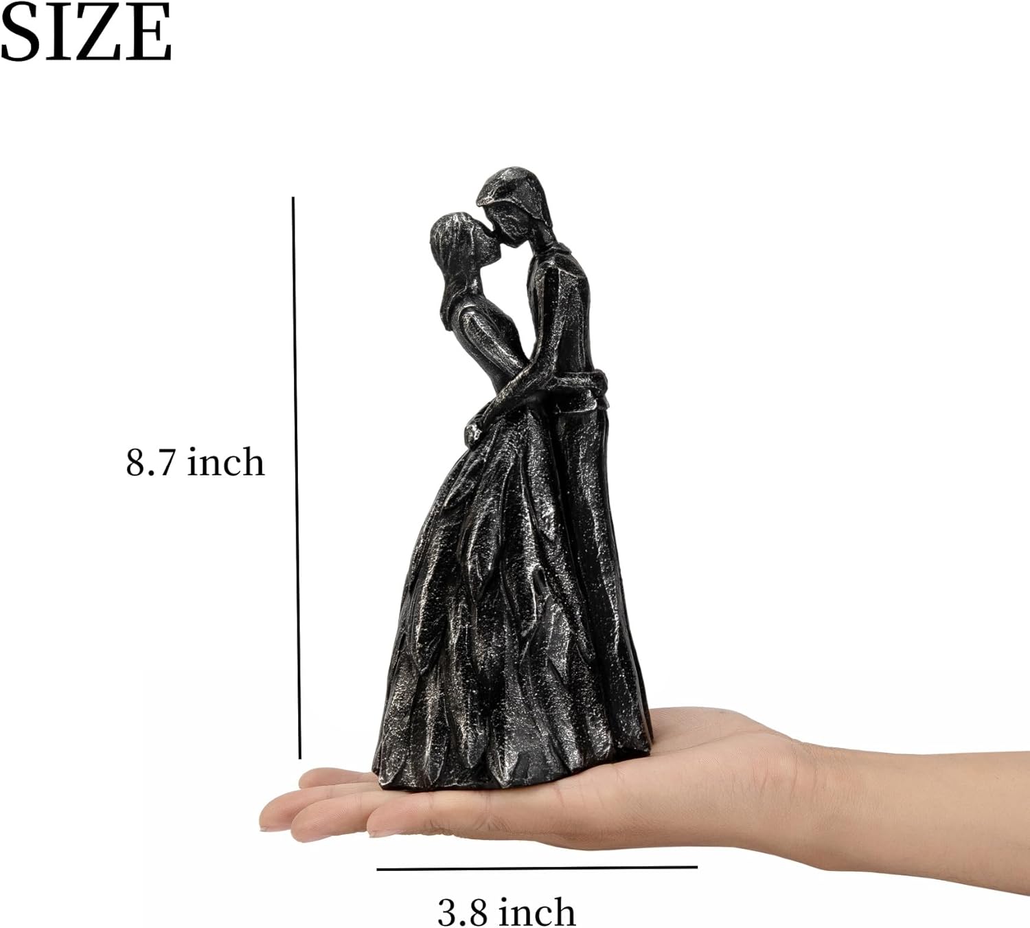 Anniversary Wedding Gift for Men Women, Birthday Gifts for Husband Wife Boyfriend Girlfriend Kissing Lovers Modern Home Decor Statue for Home Decor Wedding Anniversary Valentine's Day Gift - Image 3