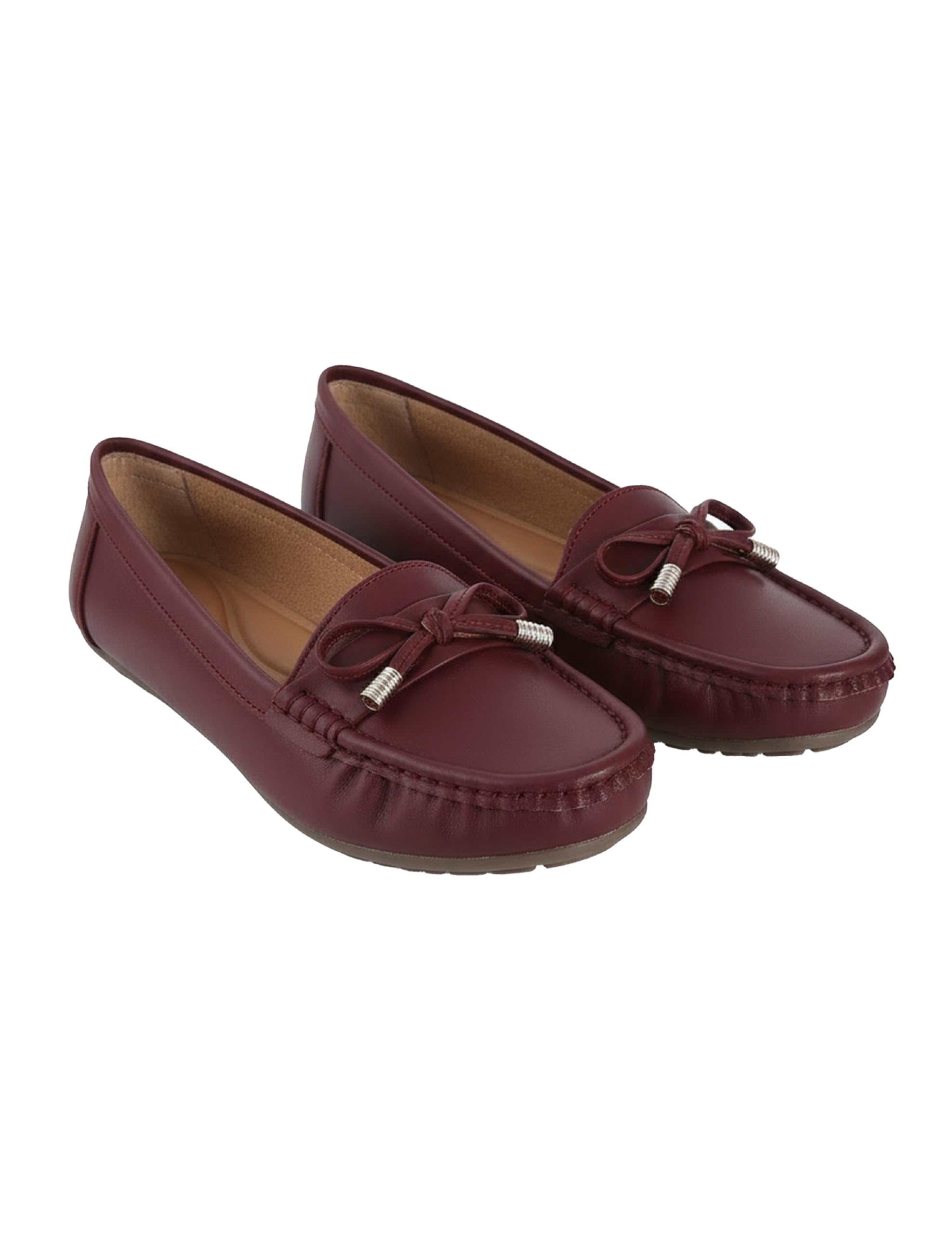 Women’s Classic Bow Slip-On Loafers | Soft Padded Comfort Flats with Hand-Stitched Detail | Lightweight Shoes | Flexible Grip Sole | Office & Casual Footwear-image-8