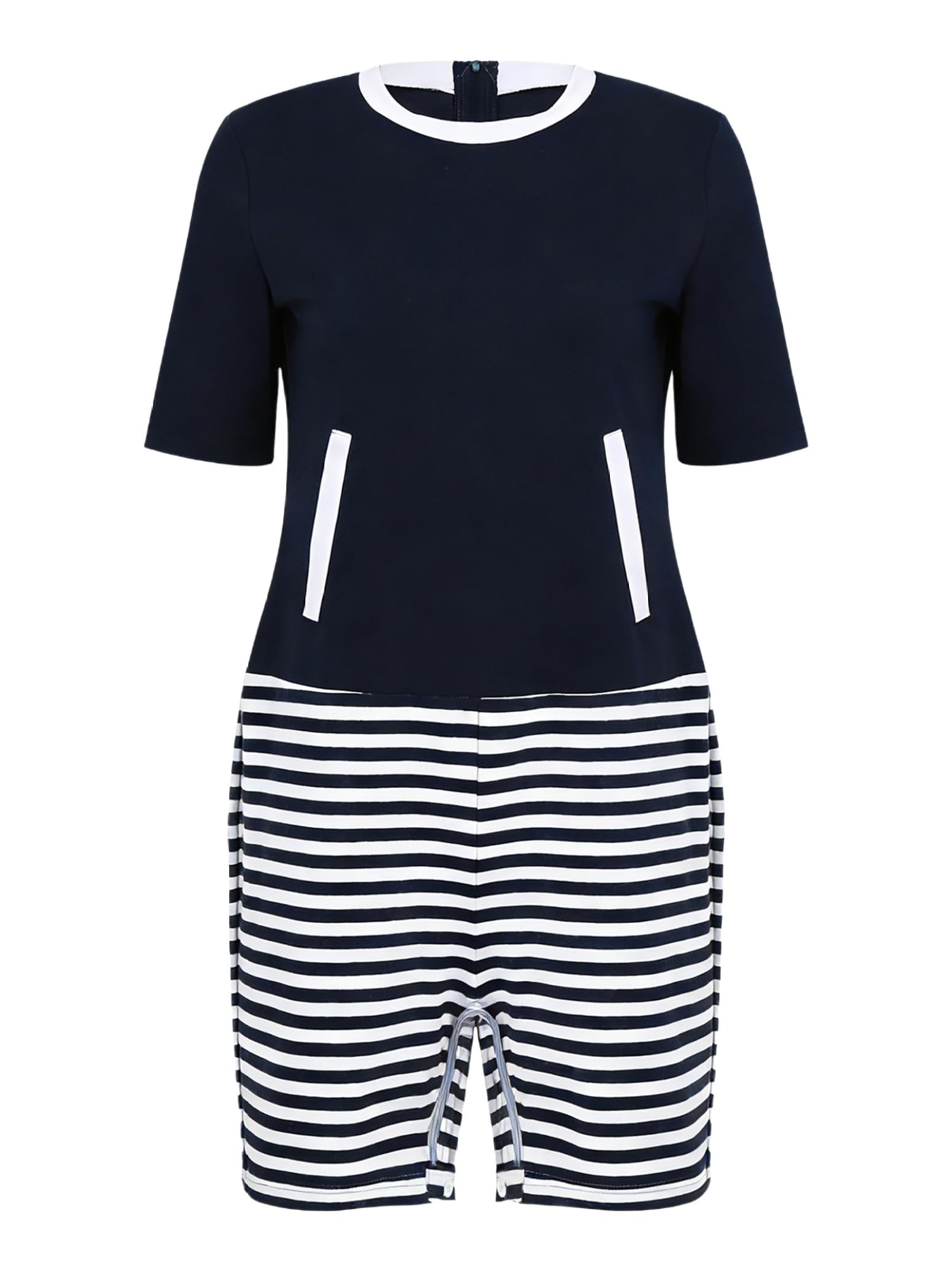 Combinaison Short Pyjama Sanitaire Femme Grenouillère Body Personnes Âgées Alzheimer Body À Fermetures Eclair