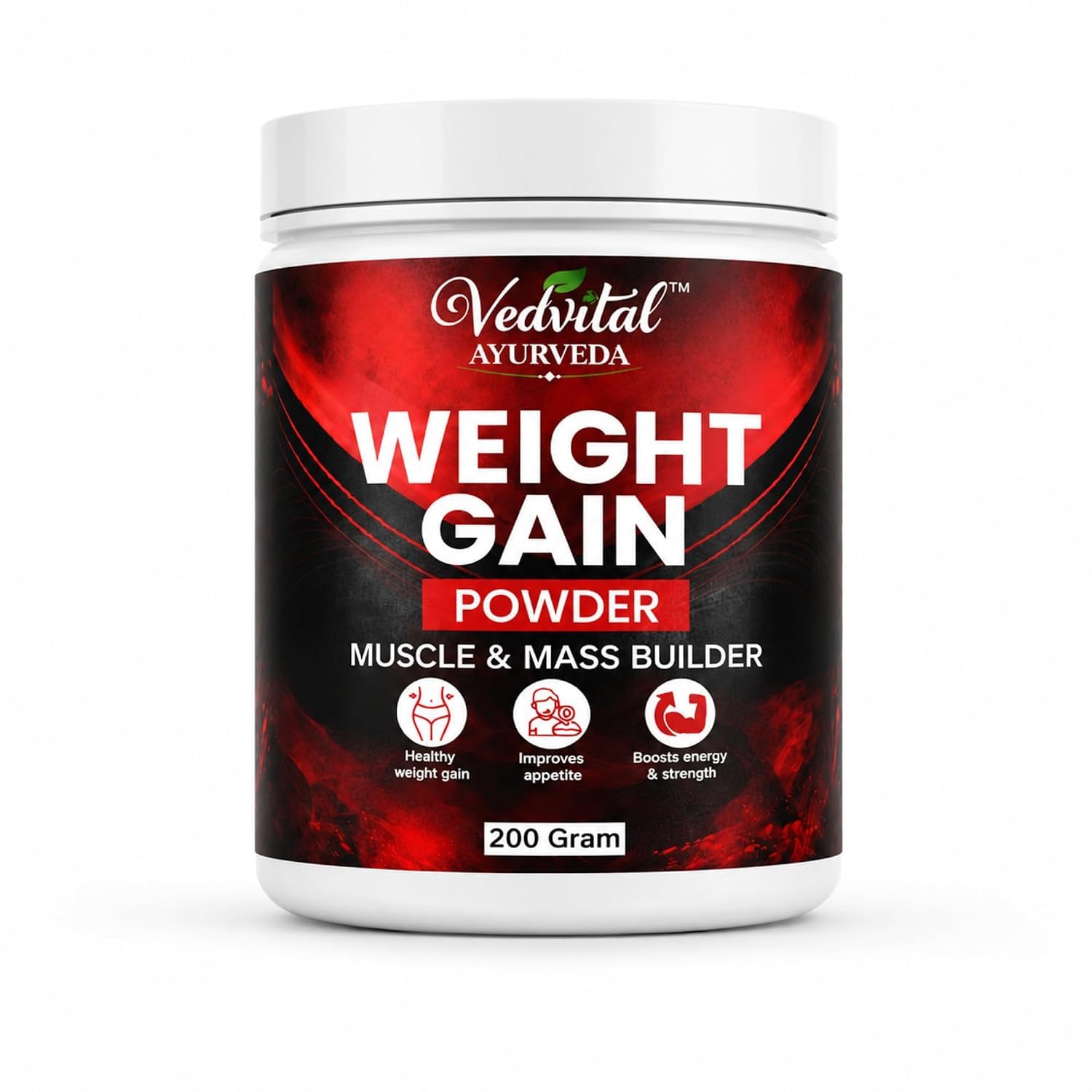 Weight Gain Powder Muscle & Mass Builder | Pack Of 5 | Ayurvedic Herbal Formula, Boosts Appetite, Improves Strength & Stamina, 100% Natural Ingredients, Lab Certified-image-22