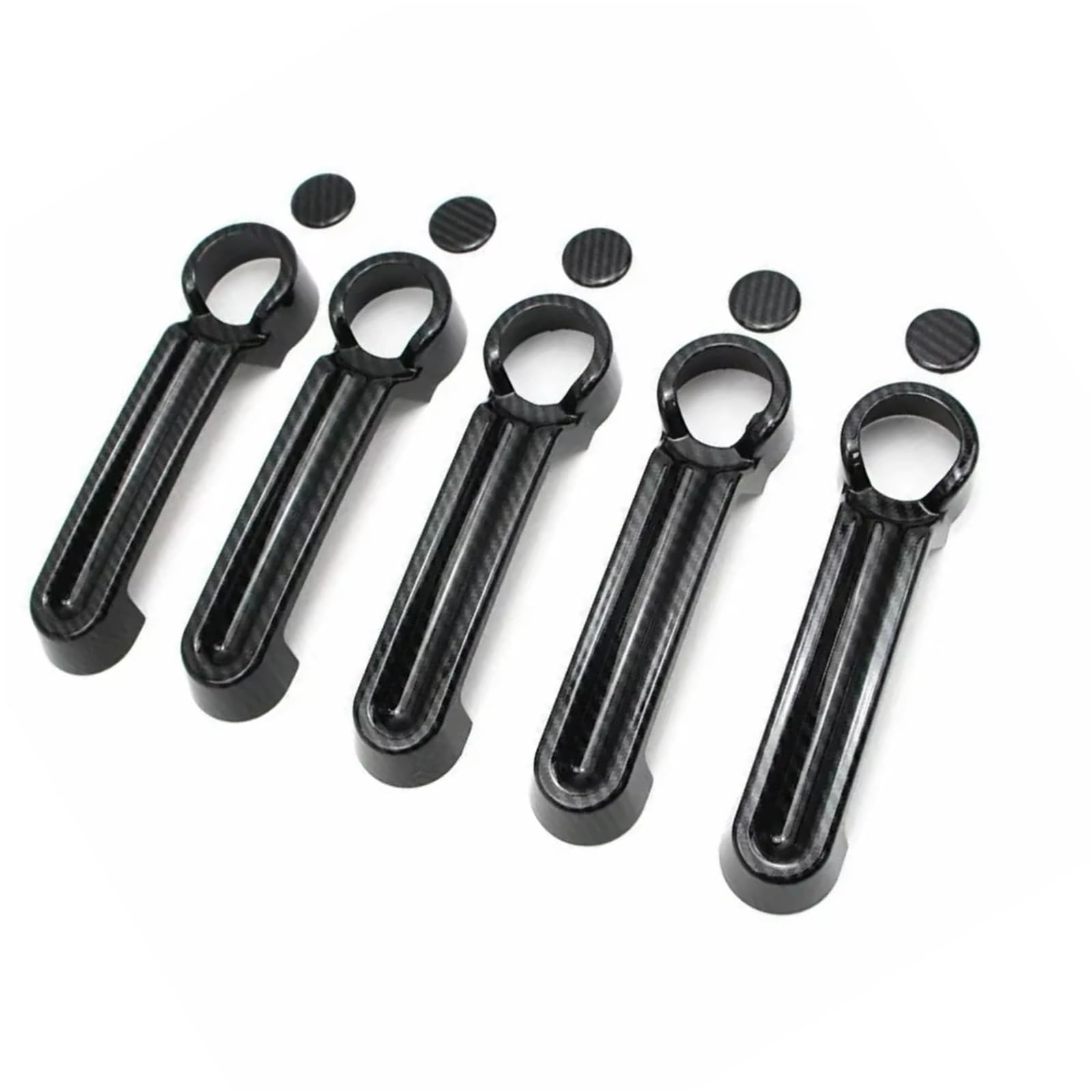 Poignées de porte Jeep Wrangler JK JKU et Liberty look carbone