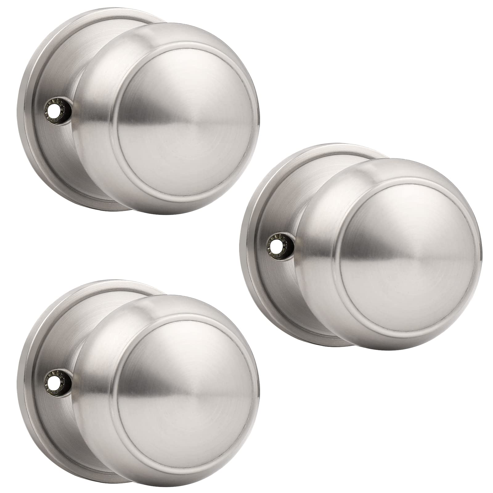 Brushed Nickel Dummy Door Knobs - 2 Pack -21