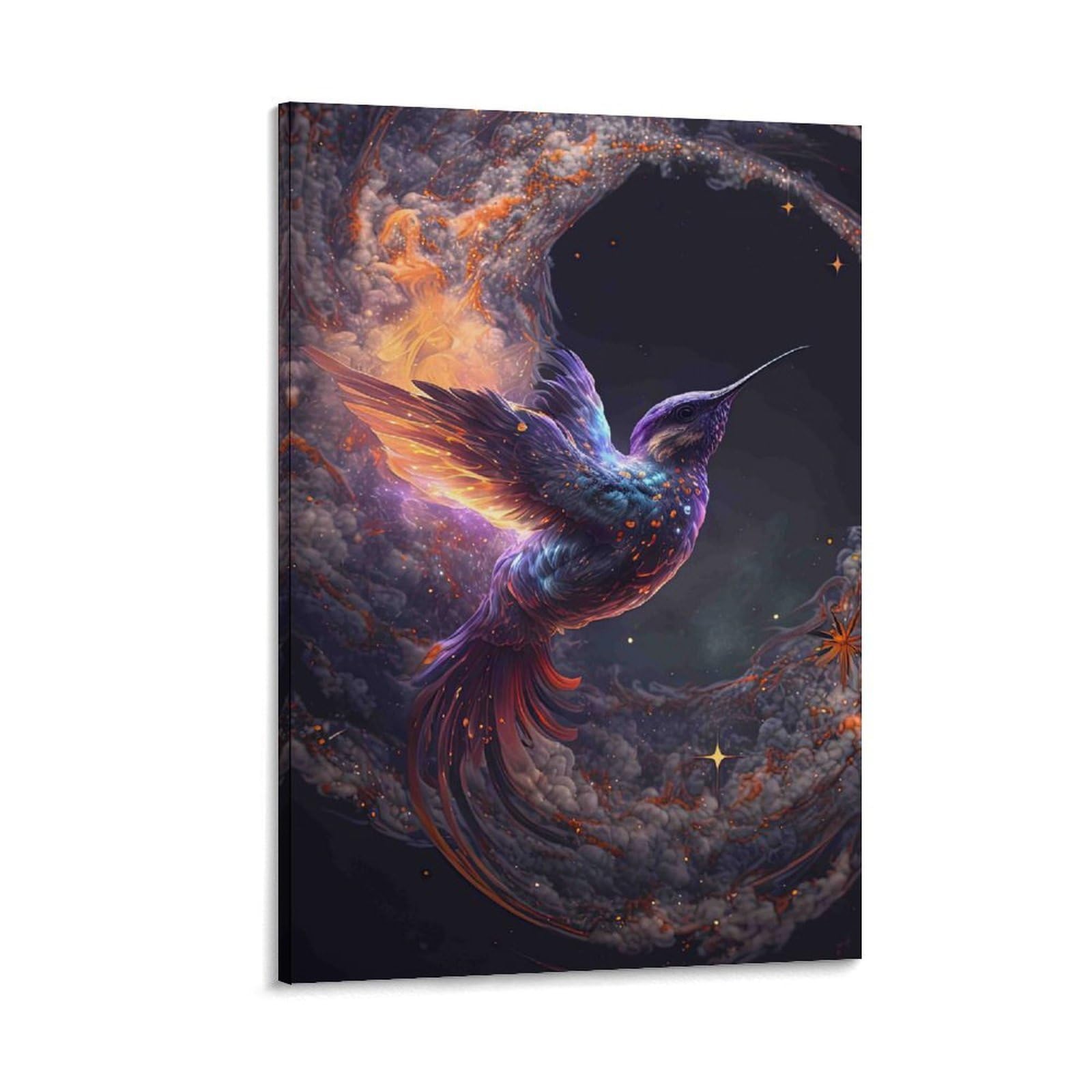 DHBANEIOK Fantasy Hummingbird Wall Decor Poster Giclee Canvas Prints Modern Canvas Wall Art Picture Wall Hanging for Office Gym Living Room Decor 20x30inch(50x75cm)