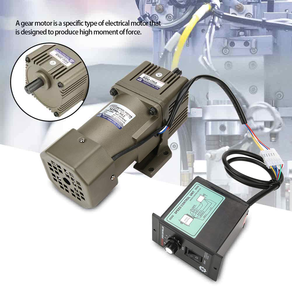 Velocidad ajustable de la desaceleración asincrónica del motor de engranaje monofásico de la CA 220V 90W conveniente para la industria de empaquetado, industria de la máquina-herramienta(20K)