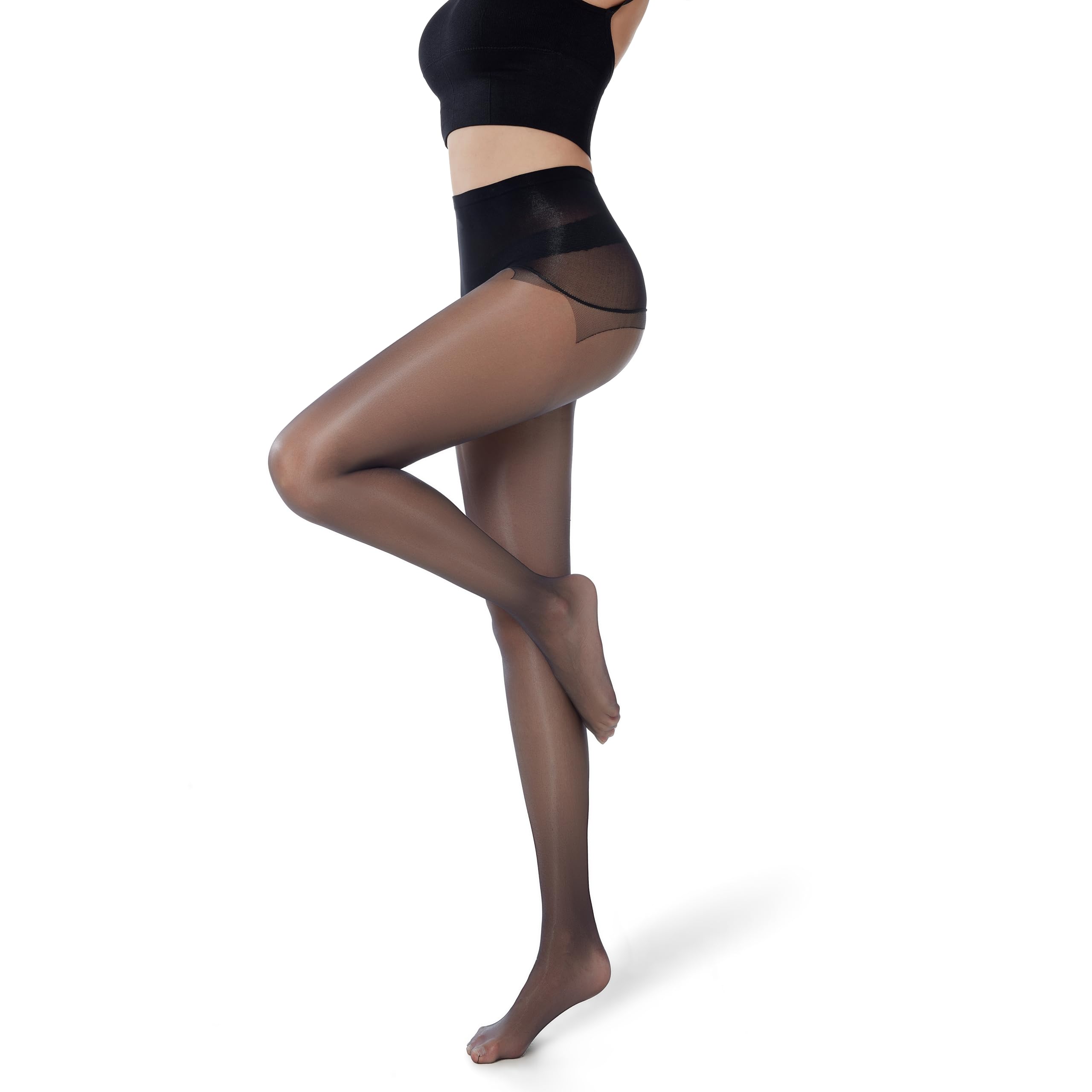 Frola Seamless Silk Stockings for Women Ultra Thin Run Resist Women's Sheer Tights 0D Feel