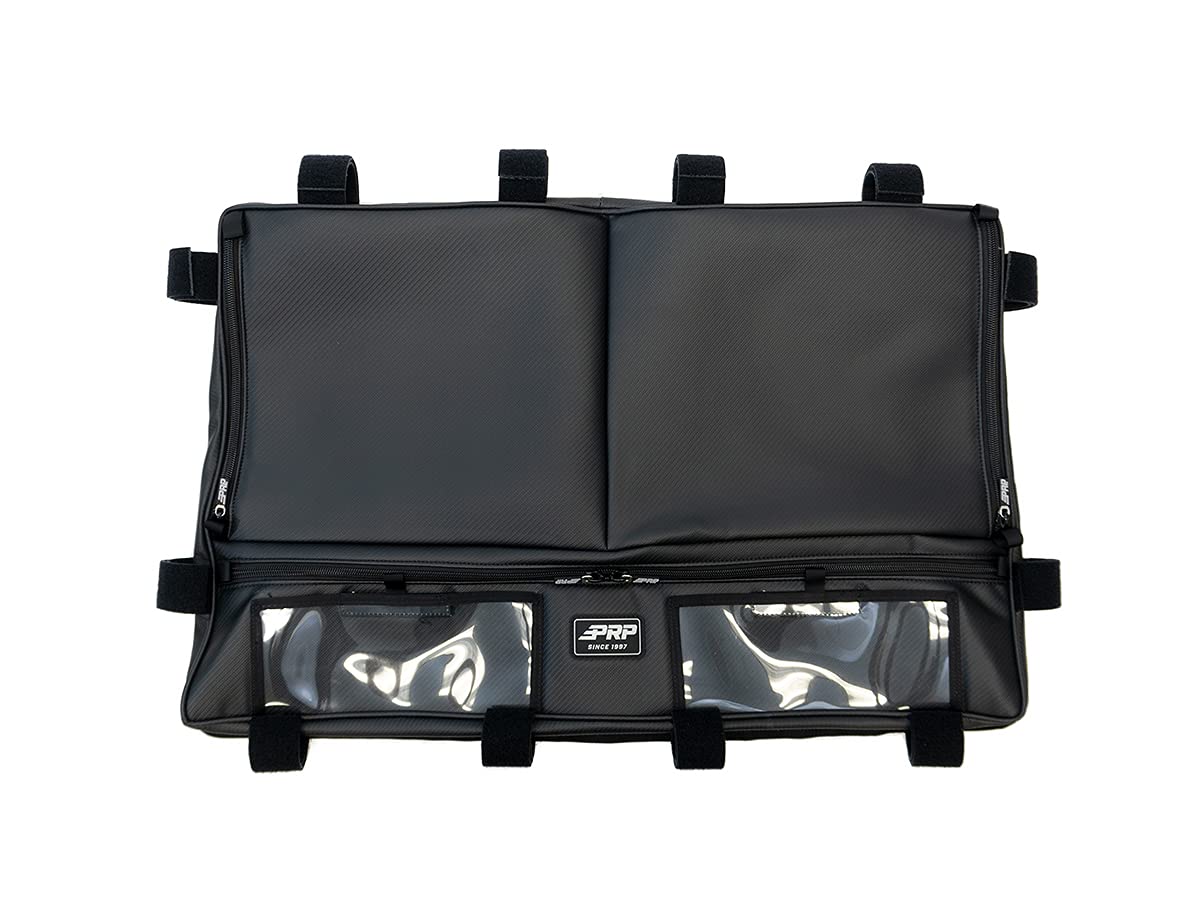 PRP Seats E93-210 Black Overhead Bag, Durable, Water Resistant Storage Bag Organizer for UTV Roof with Zippered Pockets, Easy Install, Compatible with Polaris RZR PRO XP, 23? x 35? x 2?, Black
