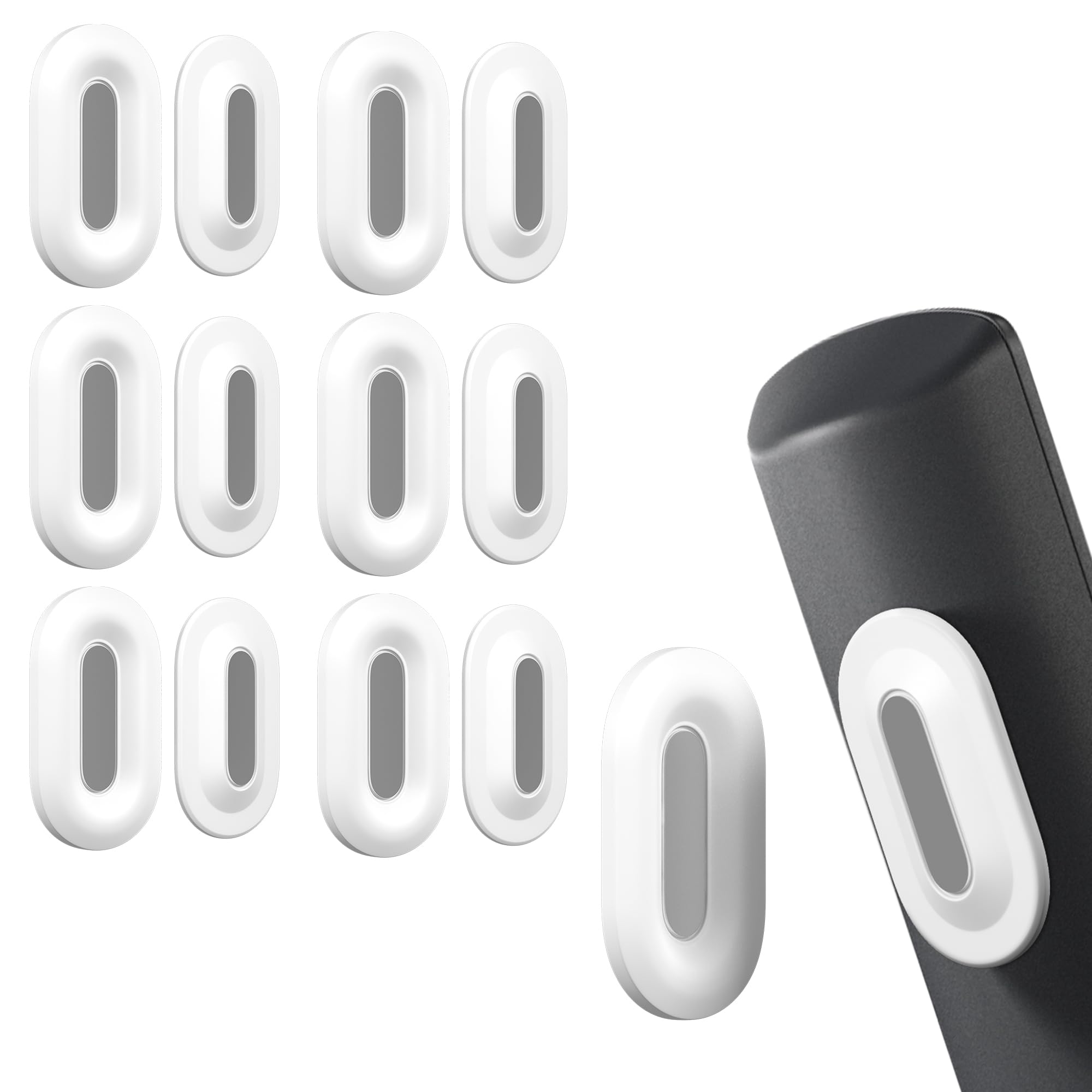 Nearockle 2025 Superstark Magnetische Fernbedienung Halterung, Doppelmagnete Selbstklebend Universal - Wandhalterung Fernbedienung Aufbewahrung Fernseher Zubehör TV Magnethalterung(6 Stück, Weiß)