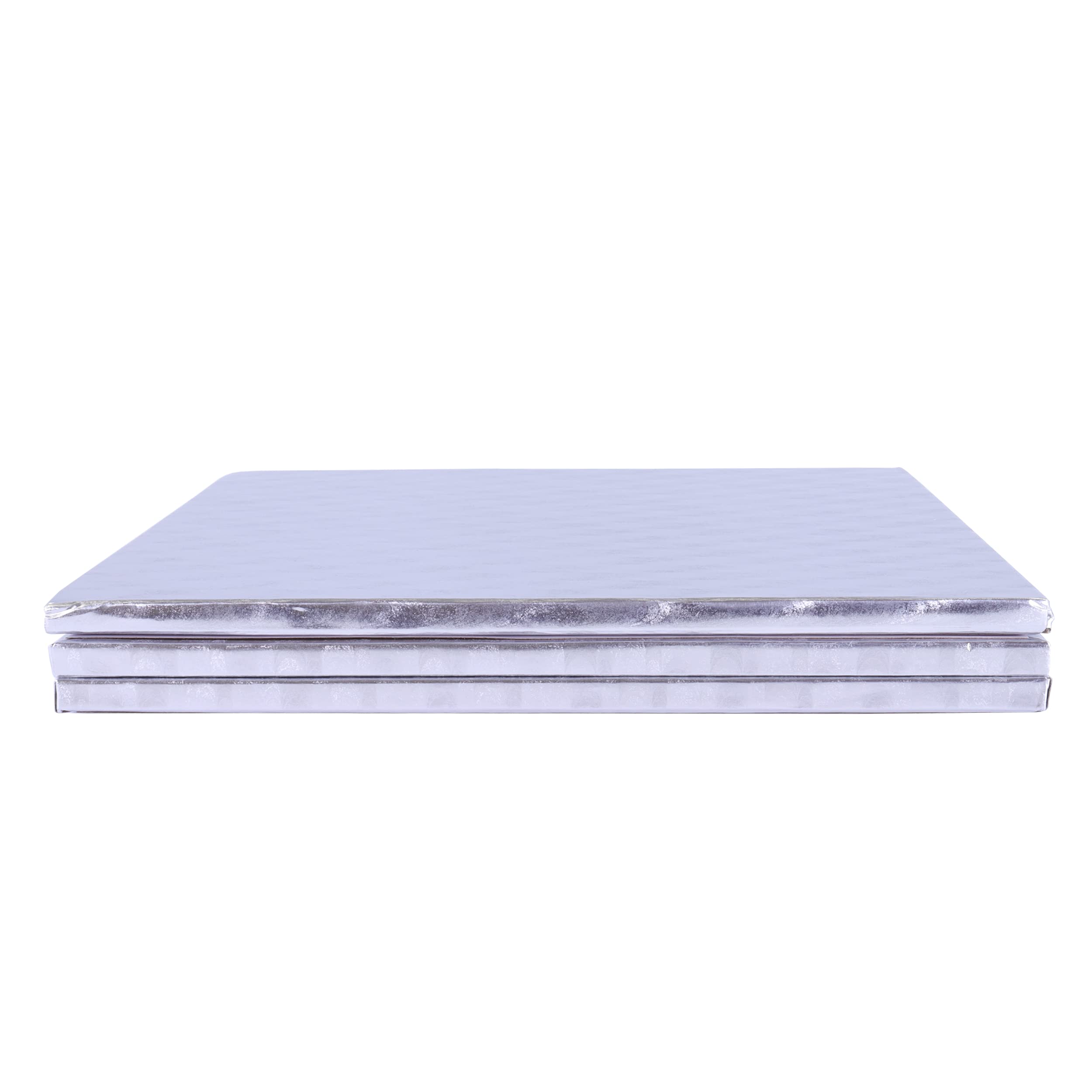 PME Baking Essentials - Square Cake Board 22 cm / 9-inch, Set of 3, Silver