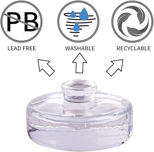 Vista 4 de Eleganttime 9 Pack Glass Fermentation Weights with Easy Grip Handle, Heavy Fermenting Lids Canning Weight Kit for Wide Mouth Pickling Mason Jars