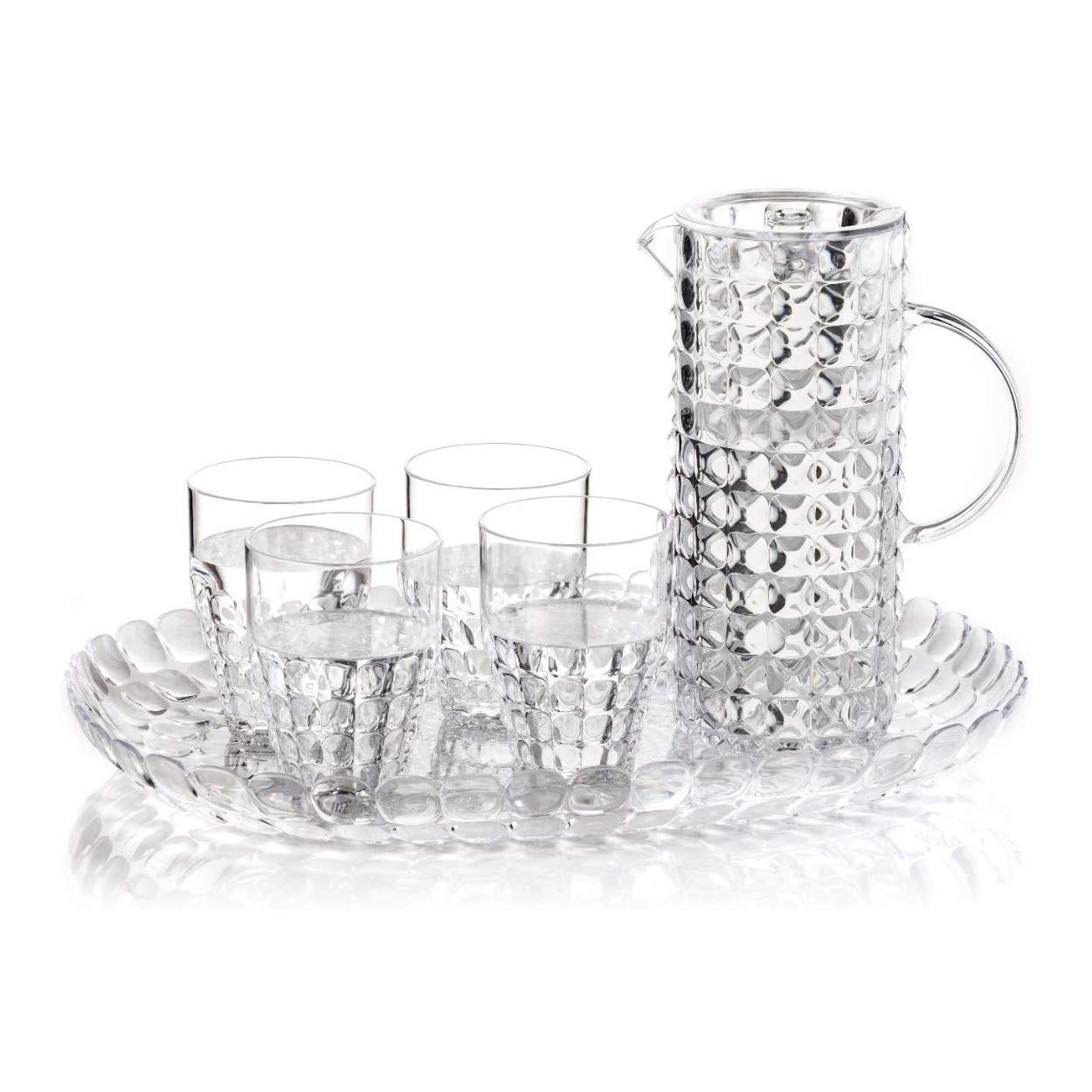 guzzini グッチーニ　ティファニートレー　4セット Amazon | Guzzini ティファニー アクリルピッチャー、トレイ