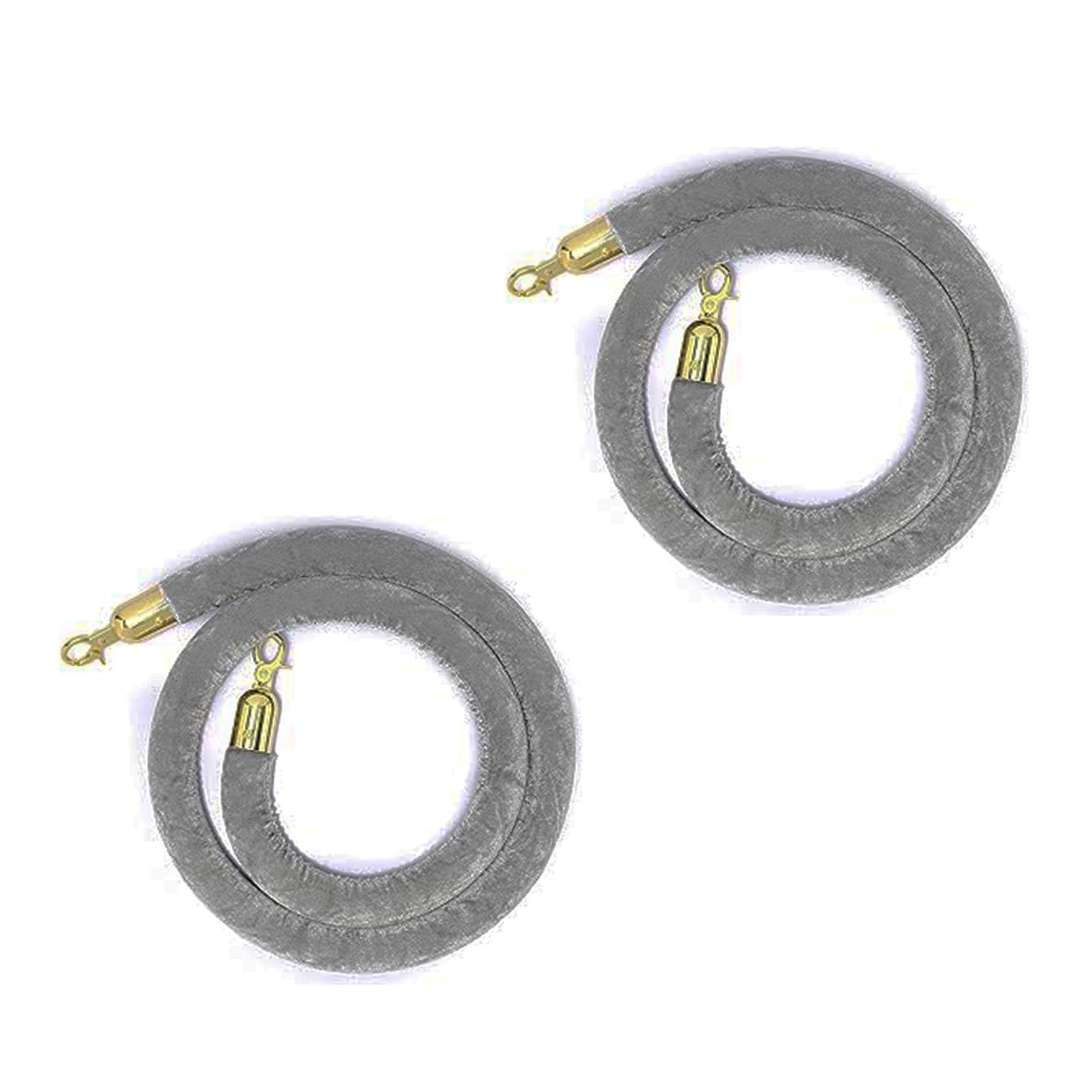 Corde en velours pour barrière de fête et décoration de mariage avec crochets dorés 1,5m