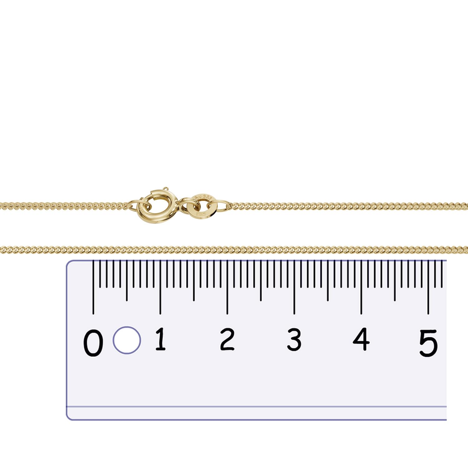Goldkette Panzerkette Halskette Breite 1,1 mm - 333-8 Karat Gold