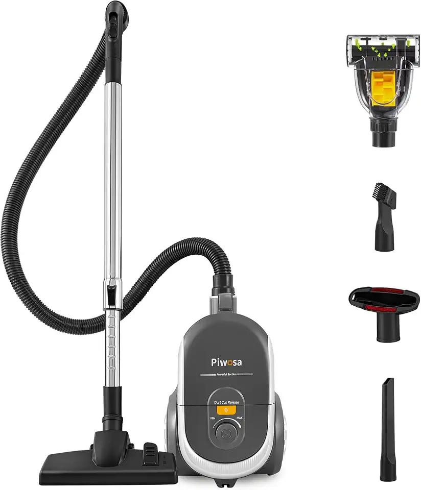 Aircliff Aspirador de pó, bocal especialmente projetado para a família de animais de estimação, sucção forte de 1200 W e 17 Kpa, 2 filtros HEPA e 5 ferramentas de limpeza para pisos duros, tapetes