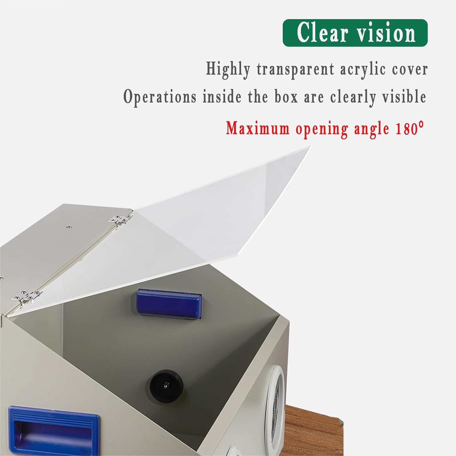 Boîte De Meulage Dentaire, Boîte De Gravure Anti-poussière Avec Éclairage LED Et Fenêtre Transparente, Ventilateur Puissant 2800R/MIN, Utilisée Pour Le Meulage/gravure/polissage/perçage/découpe