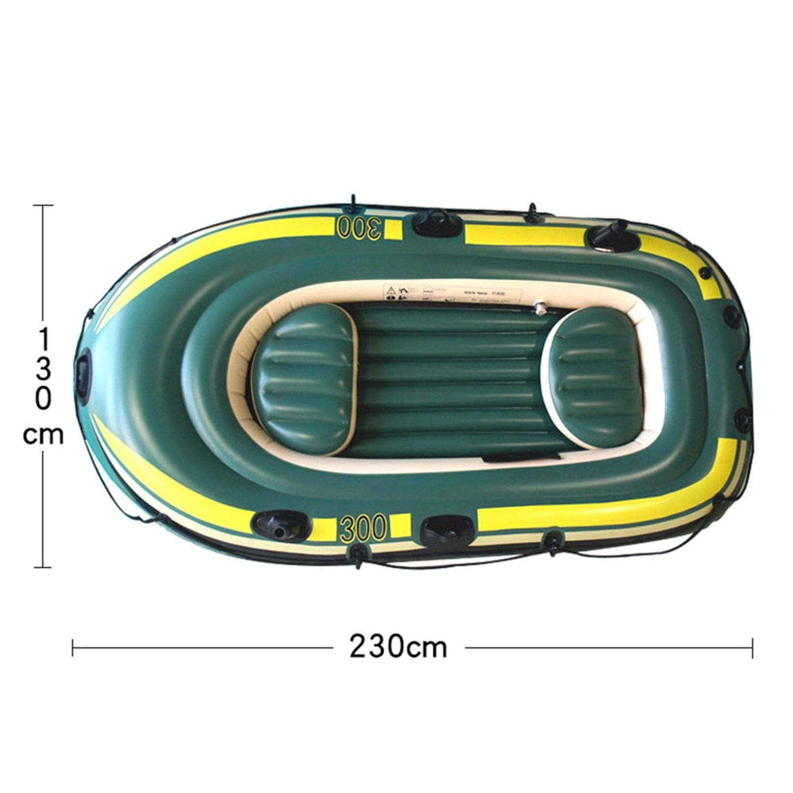 Kit de kayak – Barco de pesca inflable, serie de botes inflables de PVC resistente, para 2/3 personas, flotador inflable para barcos de piscina para pesca, exploración marítima, río y mar