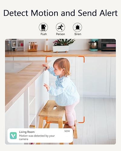 Miniatura 6 de LongPlus Cámara de seguridad 2K para interiores, cámara WiFi de 2.45 GHz con aplicación de teléfono, cámara de inclinación panorámica remota con