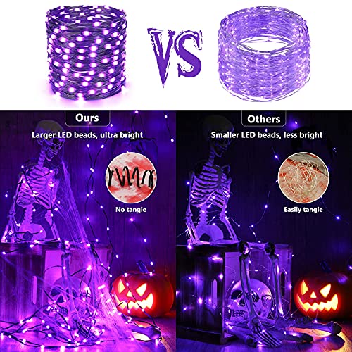 Brizled 240 Led Orange Halloween Lights + 200 Led Purple Halloween String Lights For Indoor Halloween Party Haunted House Decor #TOP6