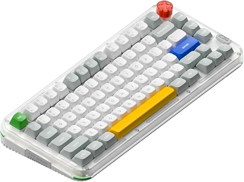 nuphy Kick75 High-Profile Wireless Mechanical Keyboard, 75% Layout Bt/2.4ghz/USB-c Hot-Swappable Gaming Keyboards,Mechanical Keyboard Supports QMK/VIA Programmable, with Volume Knob and RGB Backlight