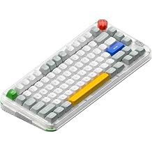 nuphy Kick75 High-Profile Wireless Mechanical Keyboard, 75% Layout Bt/2.4ghz/USB-c Hot-Swappable Gaming Keyboards,Mechanical Keyboard Supports QMK/VIA Programmable, with Volume Knob and RGB Backlight