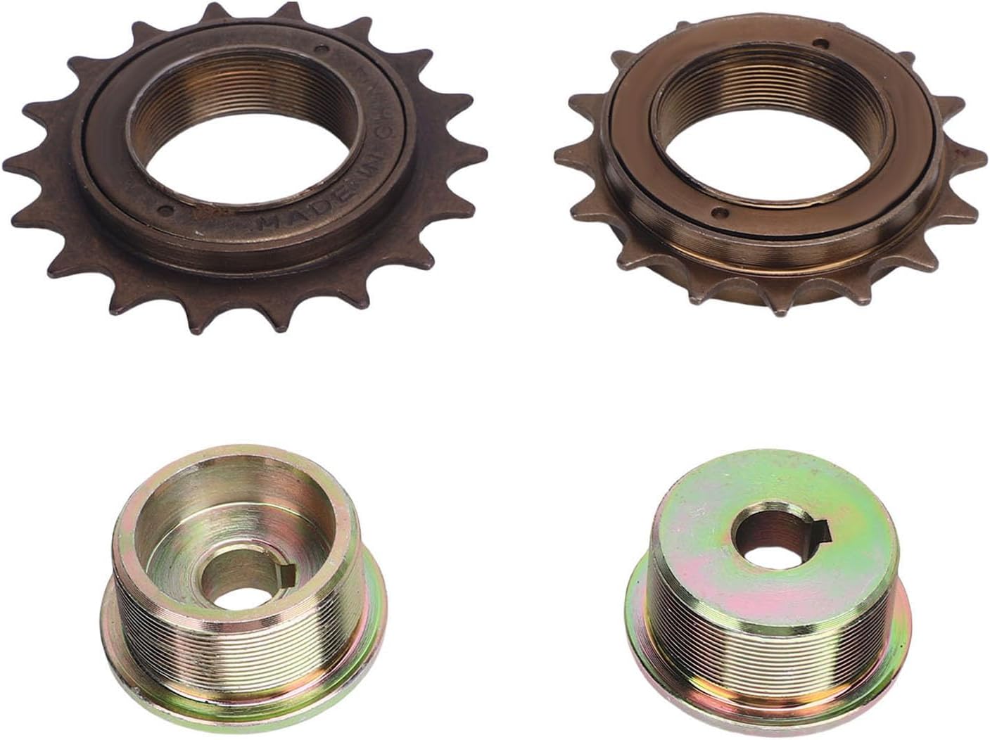 Bike Freewheel and Adapter Kit, Premium Steel 16T 18T Flywheel, Left Right Drive Adapter Set, for Electric Bikes, Scooters, Modified Tricycles, Go Karts.