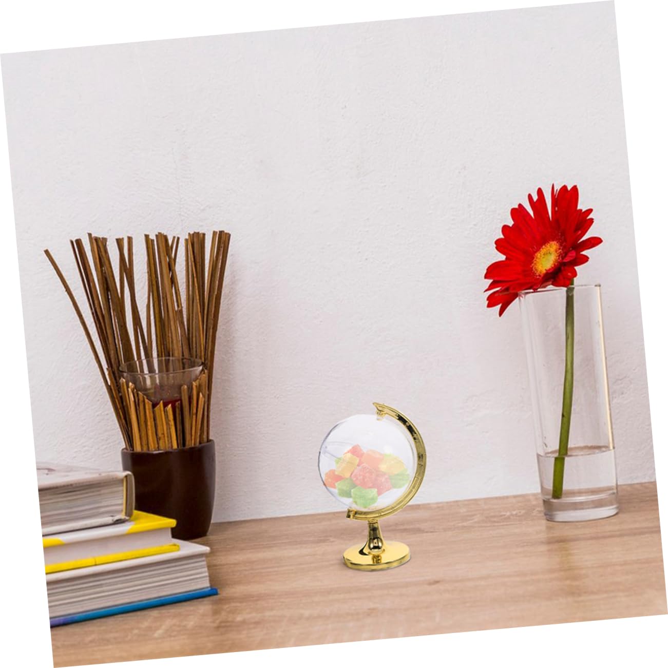 Boîte à Dragées de Globe en Plastique Transparent Lot de 20