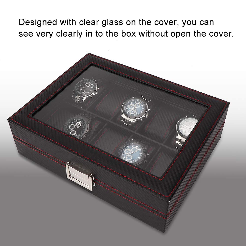 Alvinlite 10 Grids Portable Travel Watch Display Aufbewahrungsbox Collector Case Organizer für Ringe, Ohrringe, Halsketten Geschenk für Mädchen Mutter Frauen
