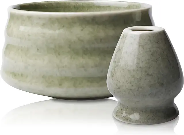 GOMETY 2-Piece Matcha Green Tea Bowl Set, 18OZ Ceramic Chawan