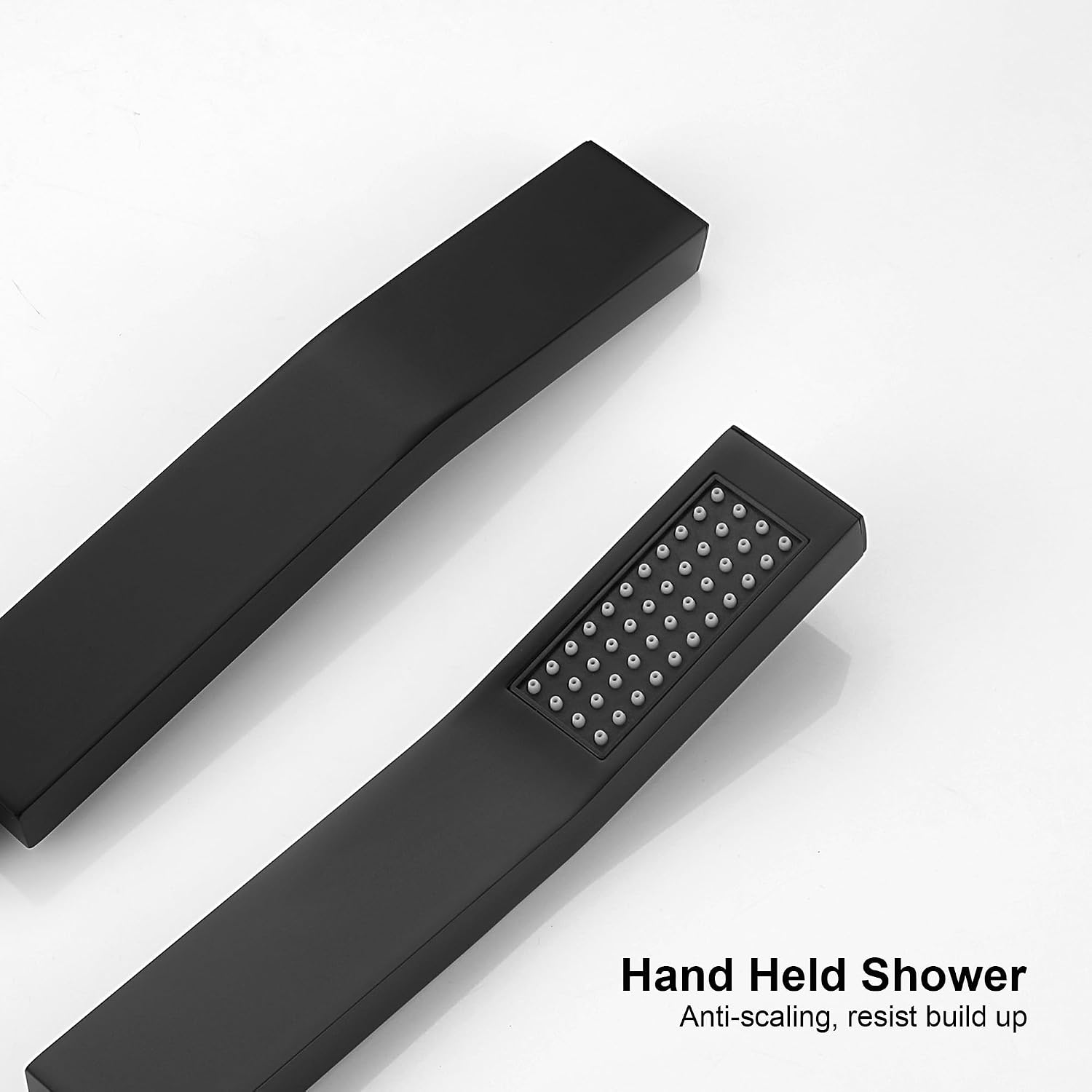 Wall Mounted Shower Head Bathroom Luxury Rain Mixer Shower Combo Set (Matte Black)