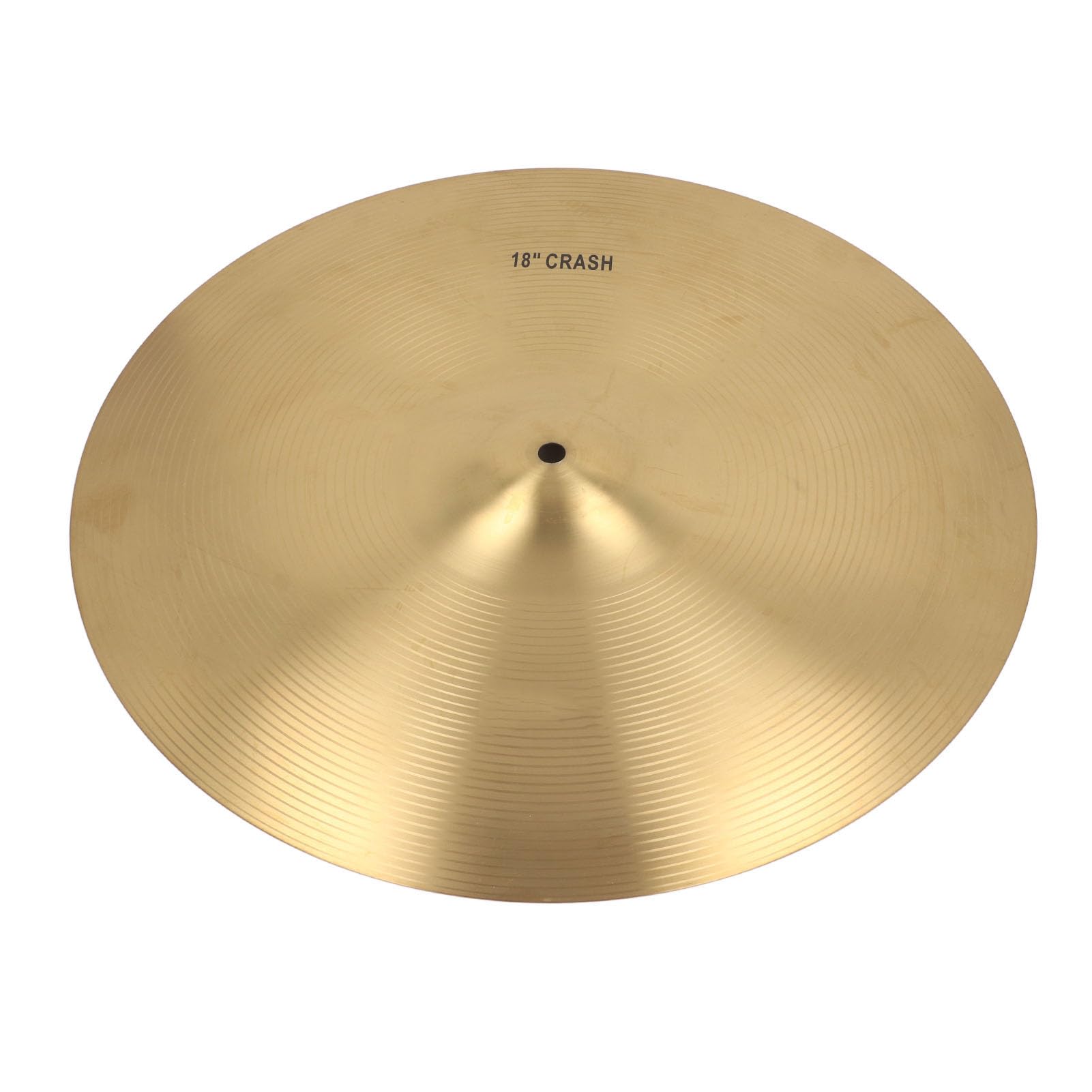 Platillo Crash de Latón con Sonido Brillante, Platillo para Batería, Entusiastas de la Música, para Bateristas Profesionales y Aficionados (18 pulgadas)
