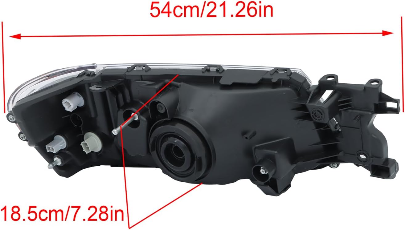 WFLNHB 2PCS Driver and Passenger Side Headlight Assembly Replacement for Subaru Forester 2003-2004 Headlights Halogen Projector Black